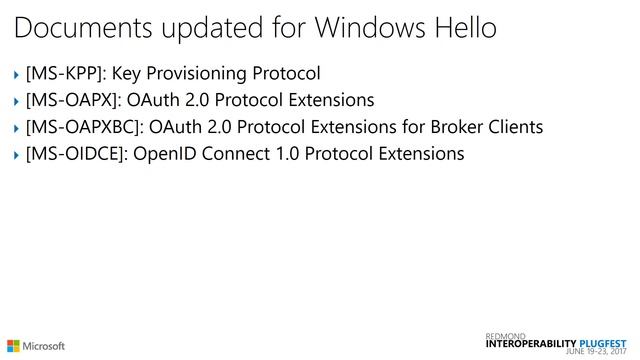 Redmond Interoperability Protocols Plugfest 2017 The Windows Hello Internals смотреть онлайн