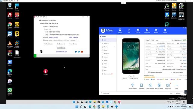 Bypass WiFi iPhone 7 iOS 14 7 Beta 3 With iKey Tool Pro смотреть онлайн