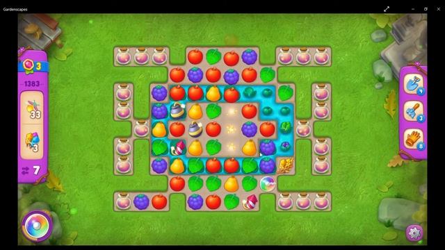 Gardenscapes Level 1383 - No Boosters смотреть онлайн