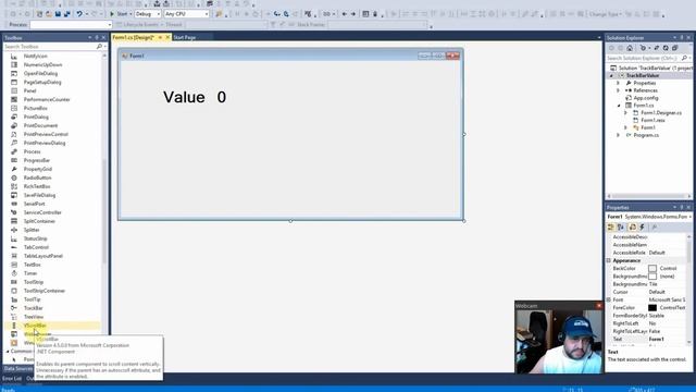 TrackBar and Label Value смотреть онлайн