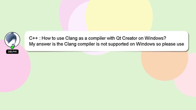C++ : How to use Clang as a compiler with Qt Creator on Windows? смотреть онлайн