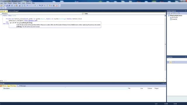 How to Navigate to a URL in the Web Browser Control Visual Basic 2010 Express смотреть онлайн