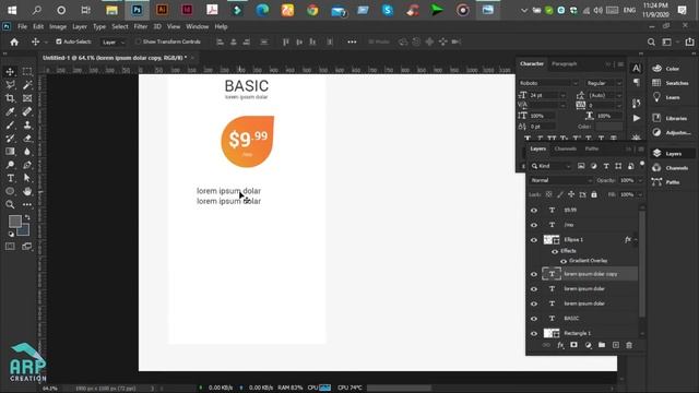 Creating A Stunning Gradient Pricing Table In Adobe Photoshop : Photoshop Tutorial смотреть онлайн