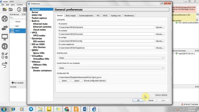 [Solved: Is Not A Valid IOS Image ] How To Manually Create A Template Of Cisco 3745 Router In GNS3