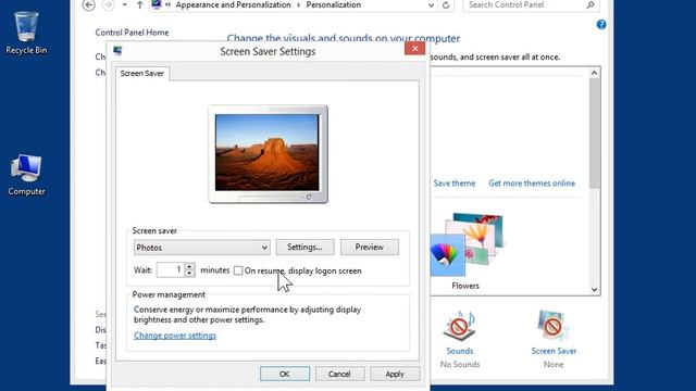 Windows 8.0 Professional - Use Pictures as the Screen Saver смотреть онлайн