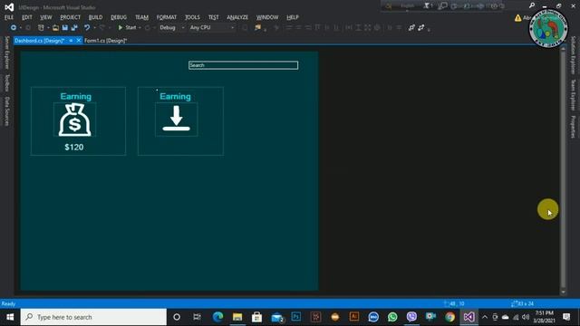 UI Design Tutorial- Ui design idea in Windows form Application Visual Studio।96 Art and Design Club смотреть онлайн