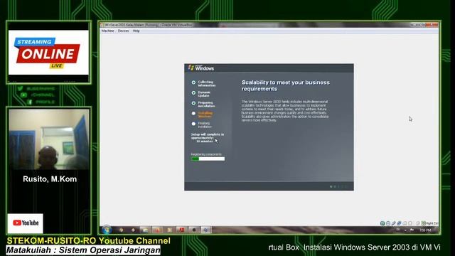 Praktikum Instalasi Windows Server 2003 pada VM Virtual BoxKuliah Online Stekom Semarang Lanjutan смотреть онлайн