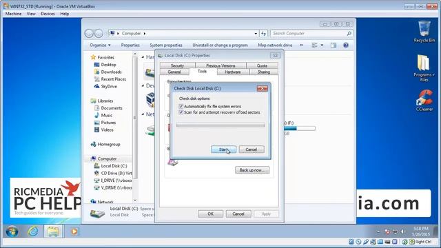 Perform a Disk Check on Windows 7 смотреть онлайн
