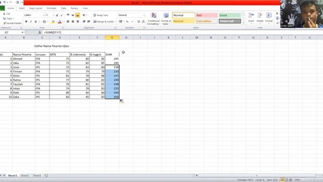 RUMUS SUM & AVERAGE PADA MICROSOFT EXCEL || AUTO LULUS TEST ADMINISTRASI || MICROSOFT OFFICE смотреть онлайн