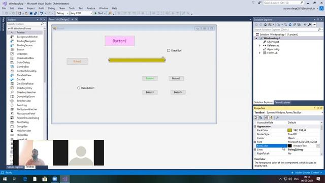 VB Net Lecture 28(Writing first Windows Forms App,Applying Color,Font,Using GUI components) смотреть онлайн