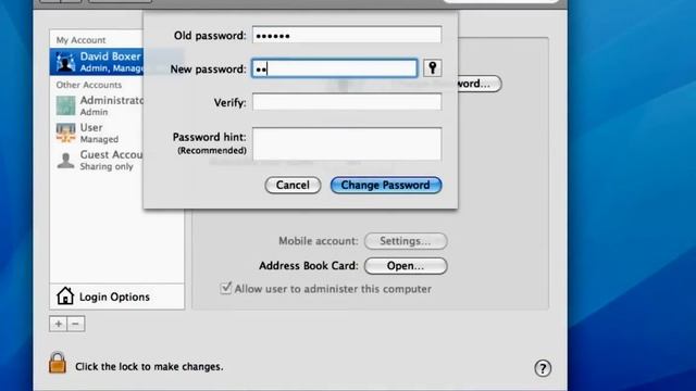 Change your network password on an Apple Mac for the Academic domain смотреть онлайн
