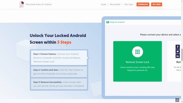 Remove Android Phone Screen Lock By Use Of 4uKey For Android смотреть онлайн