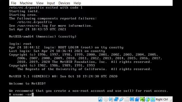 Booting NetBSD 9.1 and Starting X in VirtualBox on Windows 10 смотреть онлайн