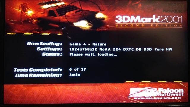 3dMark 2001 - Pentium III 1GHz / Ati Radeon 9100 64MB смотреть онлайн