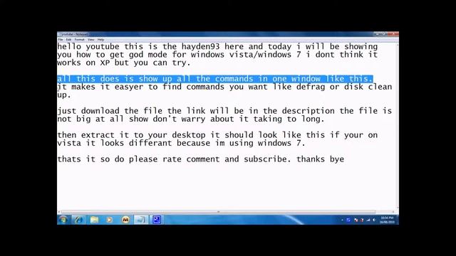How to Get GodMode for windows vista and windows 7 смотреть онлайн
