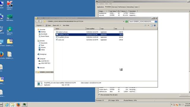 Kaspersky Internet Security 2017 without File Antivirus vs Cerber, Locky, CryptFile2 смотреть онлайн
