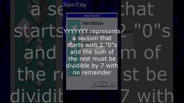 How to generate a Windows 95 product key - YouTube Short смотреть онлайн