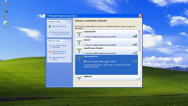 Connecting to a wireless network on Windows XP смотреть онлайн