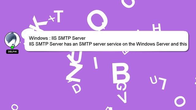 Windows : IIS SMTP Server смотреть онлайн