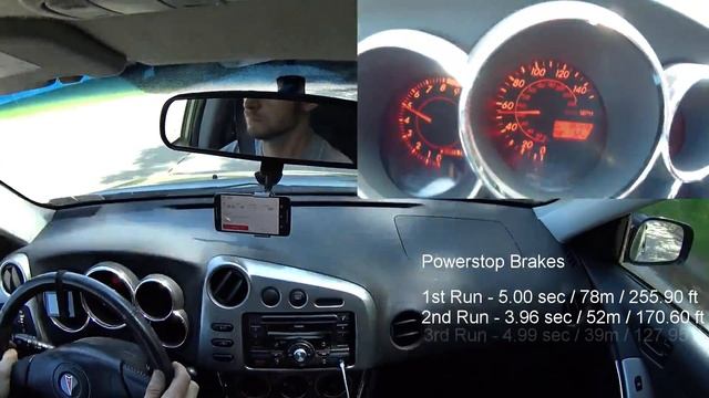 Powerstop Z23 Brake Test vs Stock 60 to 0 смотреть онлайн