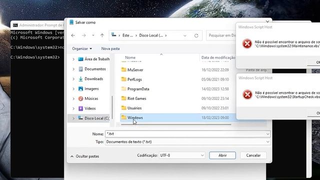 RESOLVIDO | ERRO Maintenance.vbs Windows 10/11 смотреть онлайн