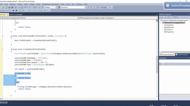 How to create an SAP User-Defined Field with Windows Forms Application using C# and DI API смотреть онлайн