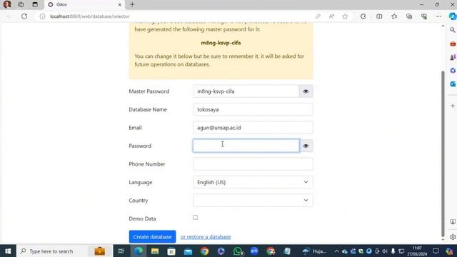 Instalasi ODOO 17 смотреть онлайн