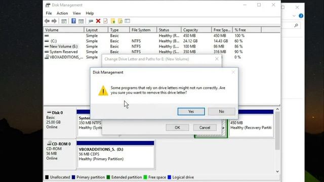 How to hide volume, drive letter Disk Management Windows 10 смотреть онлайн