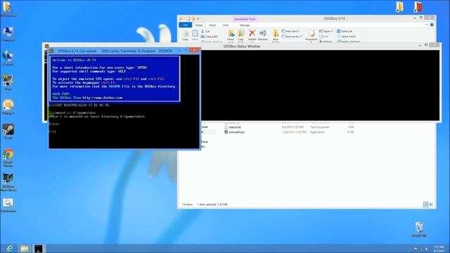DOS Games in Windows 8 Installing DOSBox Emulator and Creating Tiles смотреть онлайн