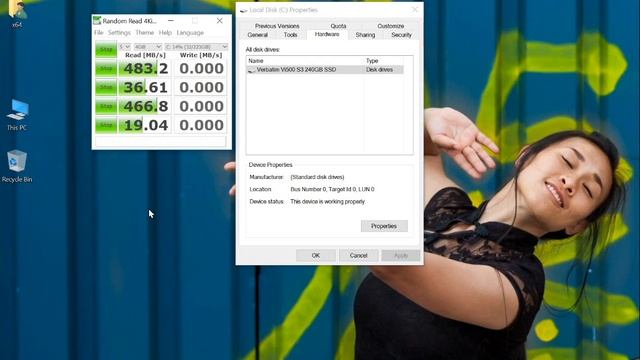 🔴 Verbatim SSD Vi500 S3 240GB sata III - CrystalDiskMark 5 test ( parte 3)🔴 смотреть онлайн