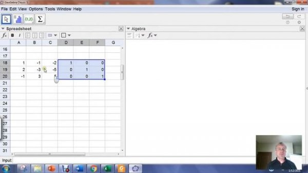 Using GeoGebra Classic 5 to Find the Inverse of a Matrix