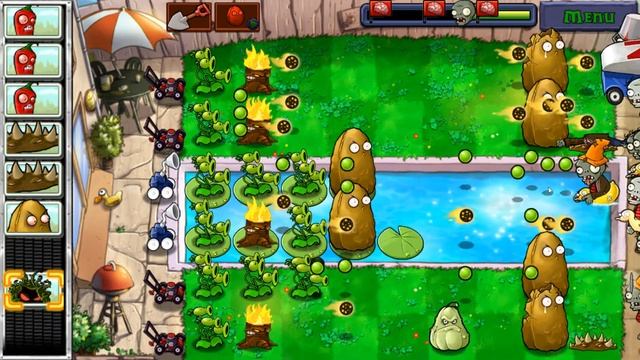 Plants vs. Zombies - Level 10 - Pool - Adventure 2 - Android Gameplay смотреть онлайн