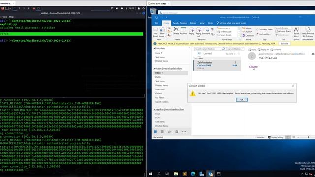 CVE-2024-21413 - Microsoft Outlook Remote Code Execution Vulnerability POC смотреть онлайн