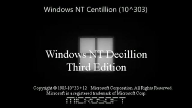 Windows NT Decillion TE Startup Sound - Windows NT Centillion (10^303) смотреть онлайн