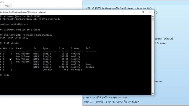 how to hide drive folder and file by ( command) cmd смотреть онлайн