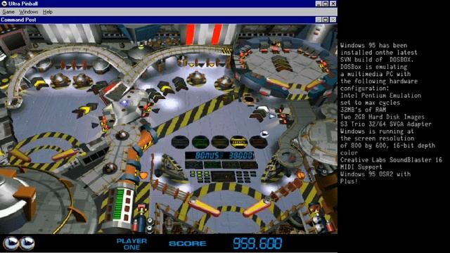 Ultra Pinball Under Windows 95 Part 1(Colony Table, DOSBox) смотреть онлайн