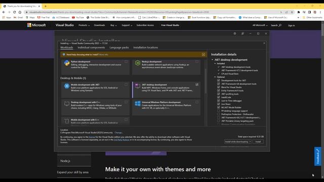 如何在 Windows 10 中安装 Microsoft Visual Studio 2022 / How to install Microsoft Visual Studio 2022 смотреть онлайн