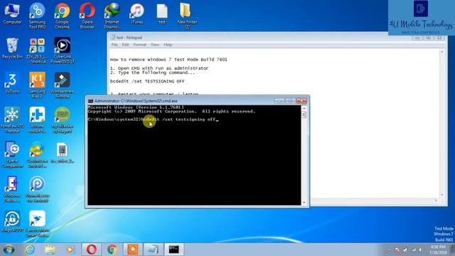 How to disable "Test mode 7601 " message on windows смотреть онлайн