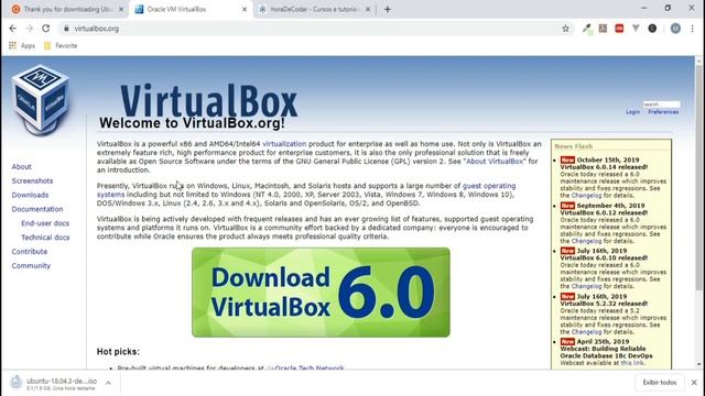 Curso de Linux #02: Baixando a VM e o ISO do Linux Ubuntu смотреть онлайн