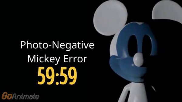 Photo-Negative Mickey Error (Barney Error 127)
