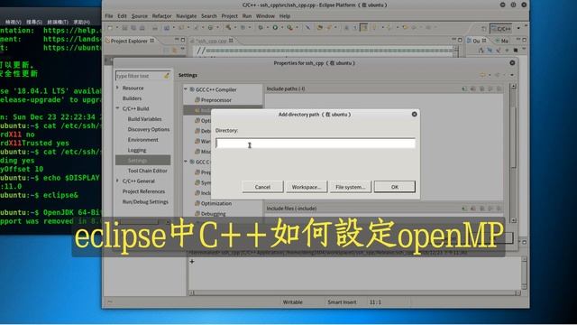 用ssh -X開啟遠端eclipse撰寫C++ openMP平行化程式[字幕請開] смотреть онлайн