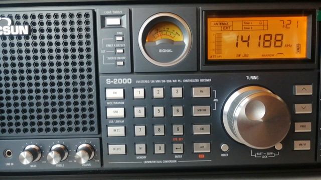14188 кГц диапазон 20 метров, слушаем радиолюбителей на Tecsun S-2000, отличный приём. смотреть онлайн