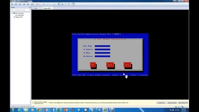 CUCM 10.5(2) Install on VMware Workstation 11 смотреть онлайн