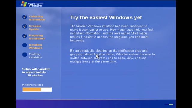 Installing Windows Whistler/Windows XP build 2459 смотреть онлайн
