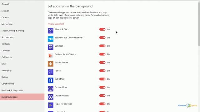 Turn off Background Apps in Windows 10 to Conserve Power смотреть онлайн