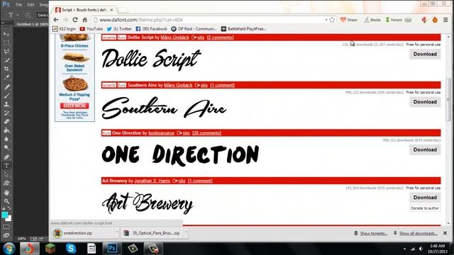 Photoshop Tutorial Ep. 3. How To Install Brushes And Fonts [Easy] [HD] смотреть онлайн