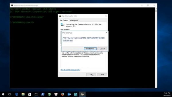 Microsoft Windows cleanmgr.exe command