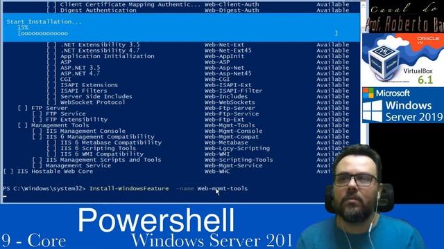 Powershell: Aula 03 - Taskmanager; Consultando, Instalando e Removendo Features do Windows 2019 Cor смотреть онлайн