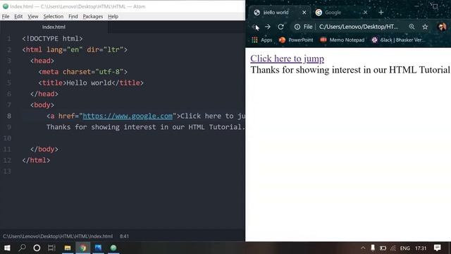 HTML tutorial for beginners in Hindi #15 | Hyperlink 2 | Blank Attribute смотреть онлайн