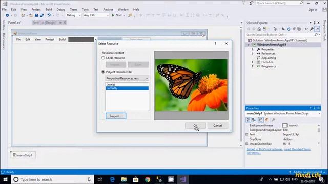 MenuStrip Control C# Windows Form Explained in Hindi смотреть онлайн